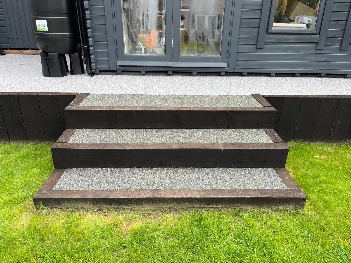 Concrete coating and decorative finish application